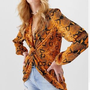 ASOS design twist front shirt
